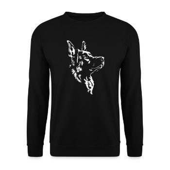 German Shepherd Dog Dogs Wilsigns - Unisex Sweatshirt - black - Front - Alina (178cm) & Michal (187cm)