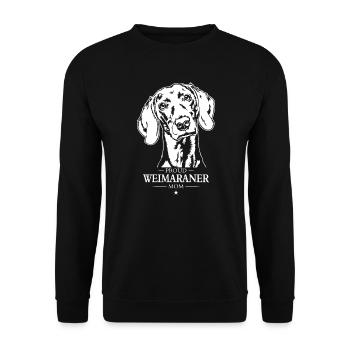Weimaraner Mom Dogs Dog Hunting Dogs Wilsigns - Unisex Sweatshirt - black - Front - Alina (178cm) & Michal (187cm)