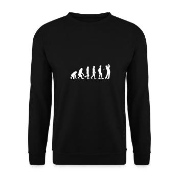 Golf evolution weiß - Unisex Pullover - Schwarz - Vorne - Alina (178cm) & Michal (187cm)