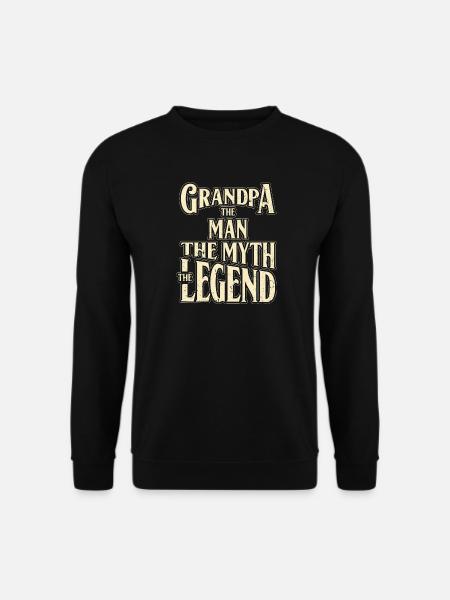 Grandpa The Man The Myth The Legend - Unisex Sweatshirt - black