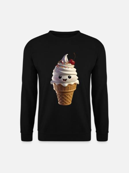 Fröhliches Eis - Unisex Pullover - Schwarz