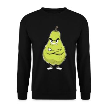 Birne - Unisex Pullover - Schwarz - Vorne - Alina (178cm) & Michal (187cm)