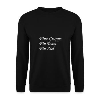 Gruppe, Team, Ziel - Unisex Pullover - Schwarz - Vorne - Alina (178cm) & Michal (187cm)
