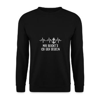 Segeln Schiff Kapitän Segler Geschenkidee - Unisex Pullover - Schwarz - Vorne - Alina (178cm) & Michal (187cm)