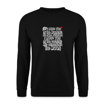 Je t'aime - Sweat-shirt Unisexe - noir - Devant - Alina (178cm) & Michal (187cm)
