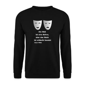 Theater - Unisex Pullover - Schwarz - Vorne - Alina (178cm) & Michal (187cm)