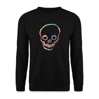 scull - Unisex Sweatshirt - black - Front - Alina (178cm) & Michal (187cm)