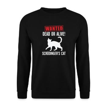 Schrödingers Katze - Unisex Pullover - Schwarz - Vorne - Alina (178cm) & Michal (187cm)