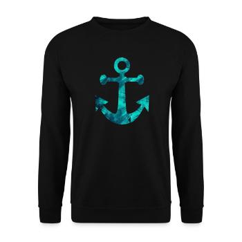 ancre - Sweat-shirt Unisexe - noir - Devant - Alina (178cm) & Michal (187cm)