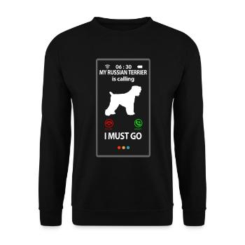 Black Russian Terrier Dictons drôles - Sweat-shirt Unisexe - noir - Devant - Alina (178cm) & Michal (187cm)