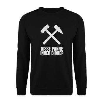 Bisse Panne Inner Birne? Schlägel Und Eisen - Unisex Pullover - Schwarz - Vorne - Alina (178cm) & Michal (187cm)