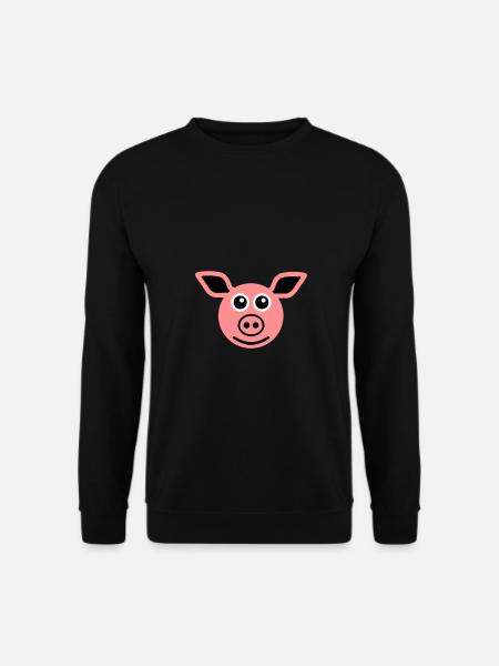 ★ design colors changeable ★ face pig - Unisex Sweatshirt - black