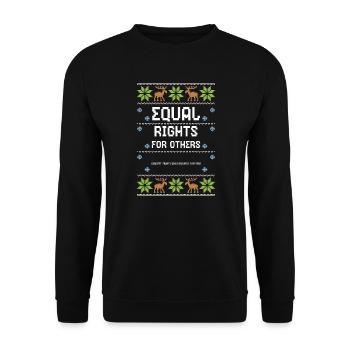 Equal Rights For Others Doesn't... - Unisex Pullover - Schwarz - Vorne - Alina (178cm) & Michal (187cm)