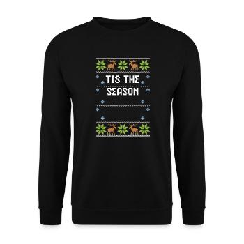 Tis The Season - Ugly Christmas - Unisex Sweatshirt - black - Front - Alina (178cm) & Michal (187cm)
