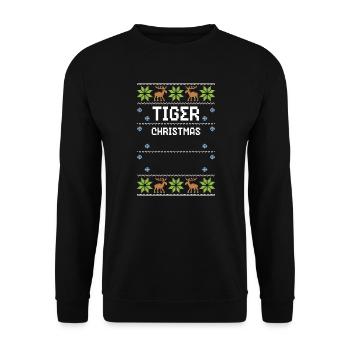 Noël du tigre - Noël moche - Sweat-shirt Unisexe - noir - Devant - Alina (178cm) & Michal (187cm)
