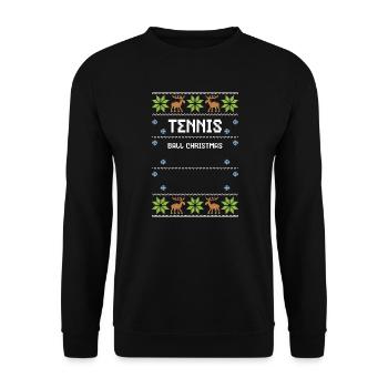 Tennis Ball Christmas - Unisex Pullover - Schwarz - Vorne - Alina (178cm) & Michal (187cm)