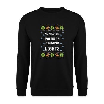 Ma couleur préférée est Noël L... - Sweat-shirt Unisexe - noir - Devant - Alina (178cm) & Michal (187cm)