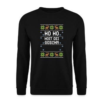 Ho Ho Hoit Dei Goschn - Unisex Pullover - Schwarz - Vorne - Alina (178cm) & Michal (187cm)
