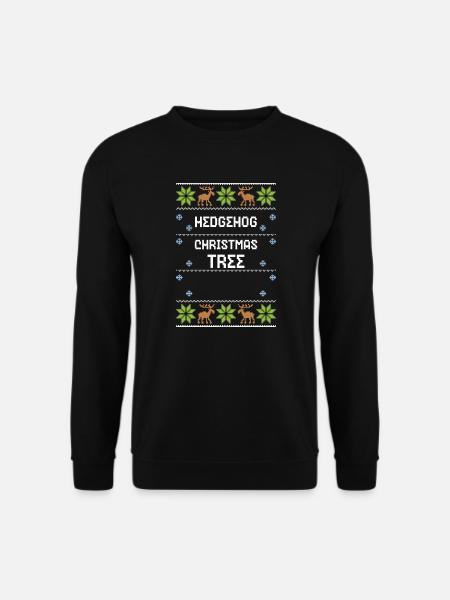 Hedgehog Christmas Tree - Unisex Sweatshirt - black