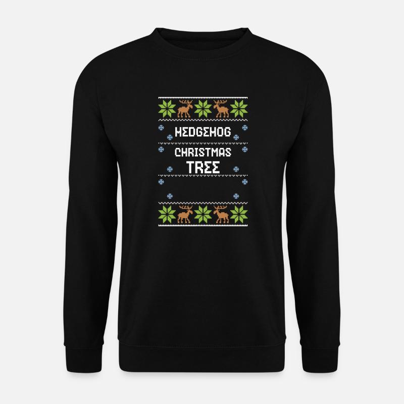 Hedgehog Christmas Tree - Unisex Sweatshirt - black