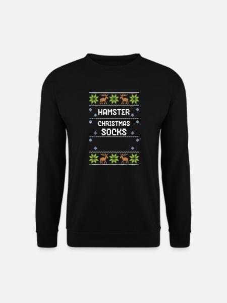 Hamster Christmas Socks - Unisex Sweatshirt - black