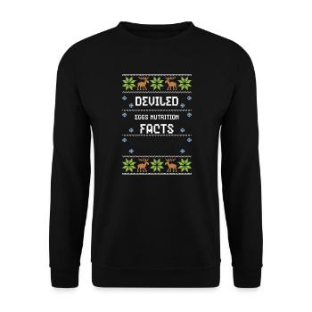 Deviled Eggs Nutrition Facts - Unisex Pullover - Schwarz - Vorne - Alina (178cm) & Michal (187cm)