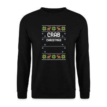 Crab Christmas - Ugly Christmas - Unisex Sweatshirt - black - Front - Alina (178cm) & Michal (187cm)