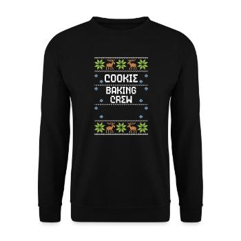 Cookie Baking Crew - Unisex Sweatshirt - black - Front - Alina (178cm) & Michal (187cm)