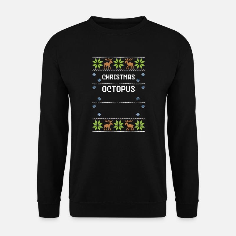 Christmas Octopus - Ugly Christmas - Unisex Sweatshirt - black