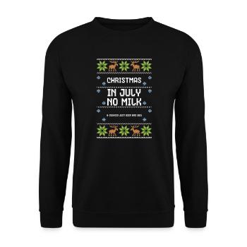 Christmas In July No Milk & Cook... - Unisex Sweatshirt - black - Front - Alina (178cm) & Michal (187cm)