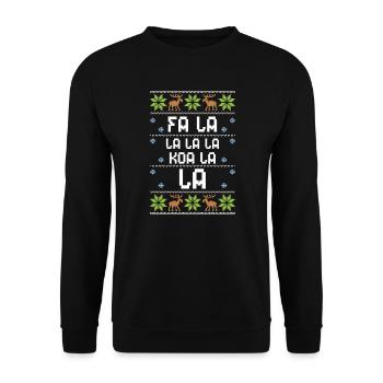 Fa La La La La Koa La La - Unisex Pullover - Schwarz - Vorne - Alina (178cm) & Michal (187cm)