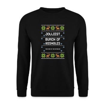 Jolliest Bunch Of Assholes This... - Unisex Sweatshirt - black - Front - Alina (178cm) & Michal (187cm)
