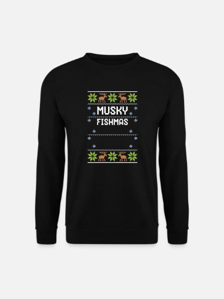 Musky Fishmas - Ugly Christmas - Unisex Pullover - Schwarz