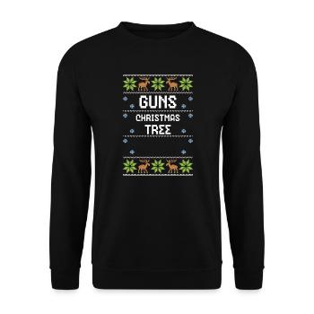 Guns Christmas Tree - Unisex Pullover - Schwarz - Vorne - Alina (178cm) & Michal (187cm)