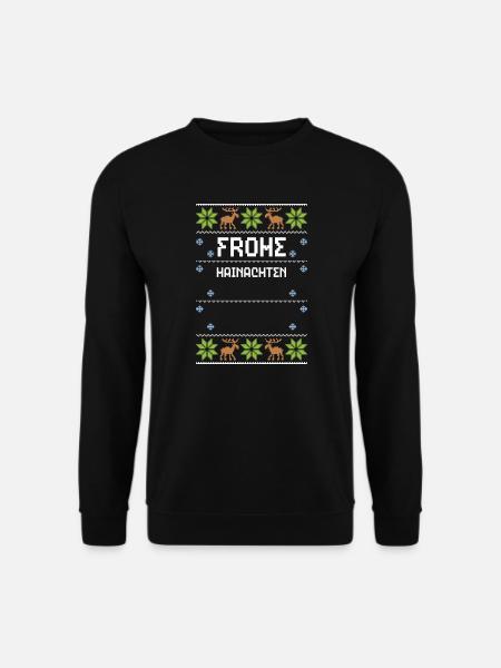 Frohe Hainachten - Ugly Christmas - Unisex Pullover - Schwarz