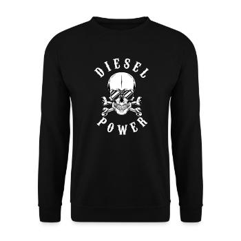 Diesel Power Design for Diesel Drivers - Unisex Sweatshirt - black - Front - Alina (178cm) & Michal (187cm)
