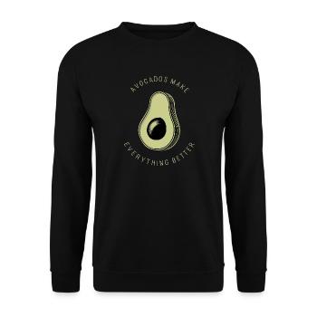 Avocados Make Everything Better - Unisex Sweatshirt - black - Front - Alina (178cm) & Michal (187cm)
