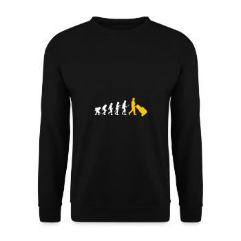 Paketbote Postbote Zusteller Briefträger Outfit - Unisex Pullover - Schwarz - Vorne - Alina (178cm) & Michal (187cm)