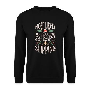Noël Noël drôle dire humour drôle - Sweat-shirt Unisexe - noir - Devant - Alina (178cm) & Michal (187cm)