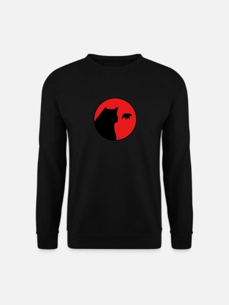 Akita, a bear and the rising sun. - Unisex Sweatshirt - black