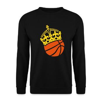 Basketball Krone Crown Couronne - Unisex Pullover - Schwarz - Vorne - Alina (178cm) & Michal (187cm)