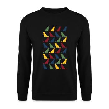 LABRADOR RETRIEVER - Unisex Sweatshirt - black - Front - Alina (178cm) & Michal (187cm)