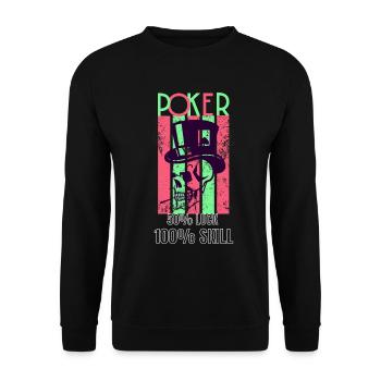 Poker Player Skill Luck - Unisex Sweatshirt - black - Front - Alina (178cm) & Michal (187cm)
