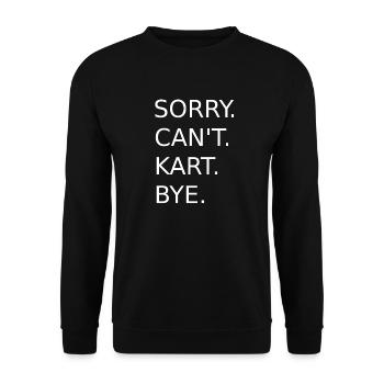 Pardon. Ne. Kart. Au revoir. - Sweat-shirt Unisexe - noir - Devant - Alina (178cm) & Michal (187cm)
