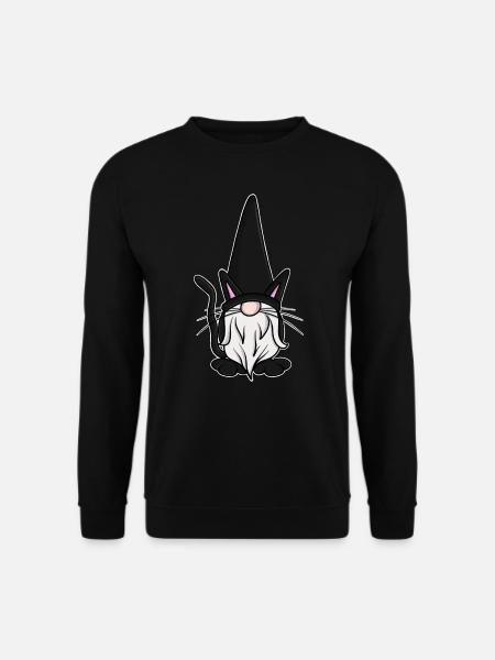Katzen Gnome Gnomes - Unisex Pullover - Schwarz