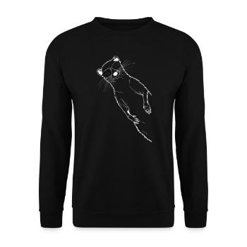 Cool ferret with sunglasses Cute ferret - Unisex Sweatshirt - black - Front - Alina (178cm) & Michal (187cm)