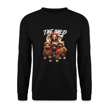 The Wild Ones - Tierisch wilde Hip Hop Party - Unisex Sweatshirt - black - Front - Alina (178cm) & Michal (187cm)