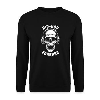 HIP-HOP FOREVER - Unisex Pullover - Schwarz - Vorne - Alina (178cm) & Michal (187cm)