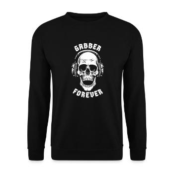GABBER FOREVER - Unisex Pullover - Schwarz - Vorne - Alina (178cm) & Michal (187cm)