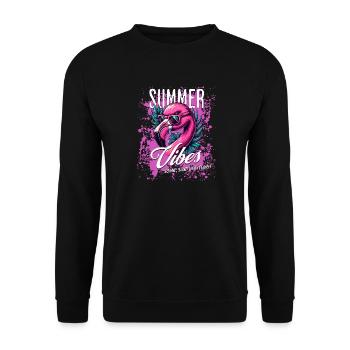 Ambiance estivale - Sweat-shirt Unisexe - noir - Devant - Alina (178cm) & Michal (187cm)